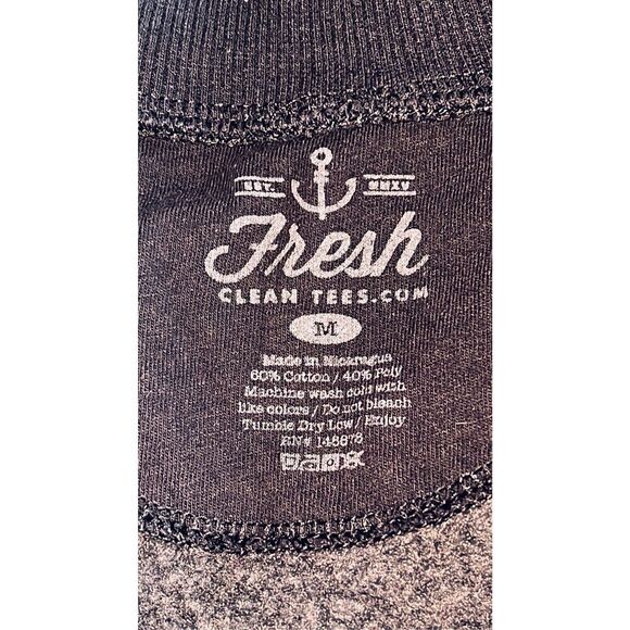 Fresh Clean Tees Men’s Medium Oversized Navy Blue Full Zip Jacket Coat - Picture 3 of 3